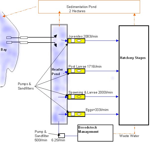 plan view of hatchery design